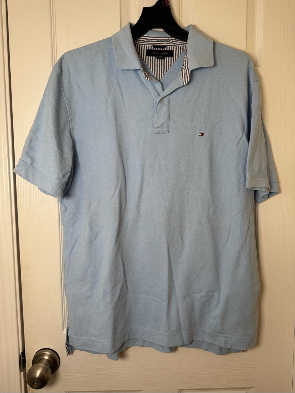 Tommy Hilfiger Light Blue Short-Sleeve Polo
